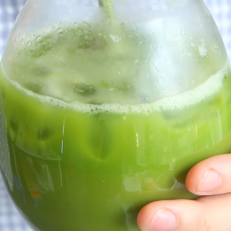 Bước 4 Thành phẩm Sinh tố rau má đậu xanh sữa dừa