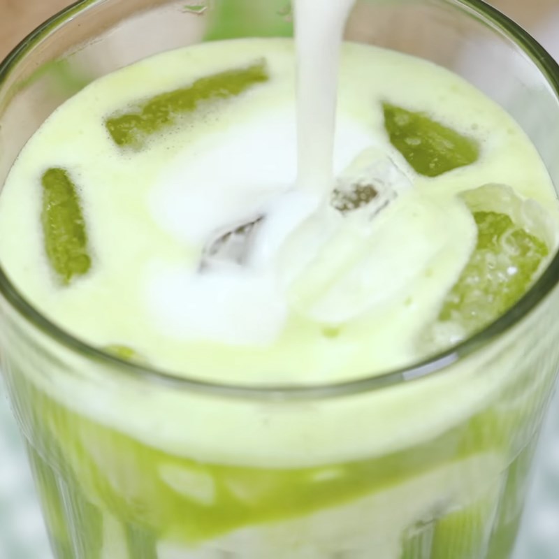 Bước 4 Thành phẩm Sinh tố rau má đậu xanh sữa dừa