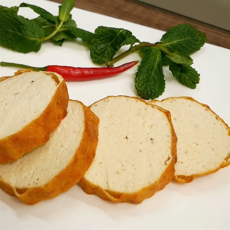 Bước 6 Thành phẩm Chả quế chay từ bột mì căn và đậu hũ