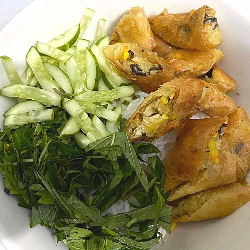 Bước 5 Thành phẩm Bún chả giò chay