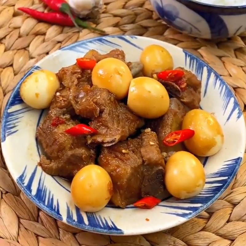 Bước 4 Thành phẩm Sườn kho trứng cút (Công thức được chia sẻ từ TikTok Cách Nấu Ngon cùng Cách Nấu Ngon)