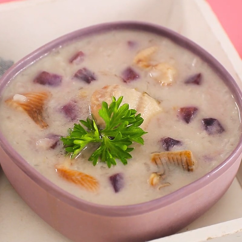 Bước 4 Thành phẩm Cháo lươn khoai lang tím