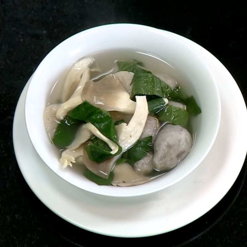 Bước 4 Thành phẩm Canh khoai môn chay lá lốt