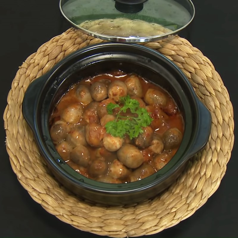 Bước 5 Thành phẩm Nấm rơm kho chao