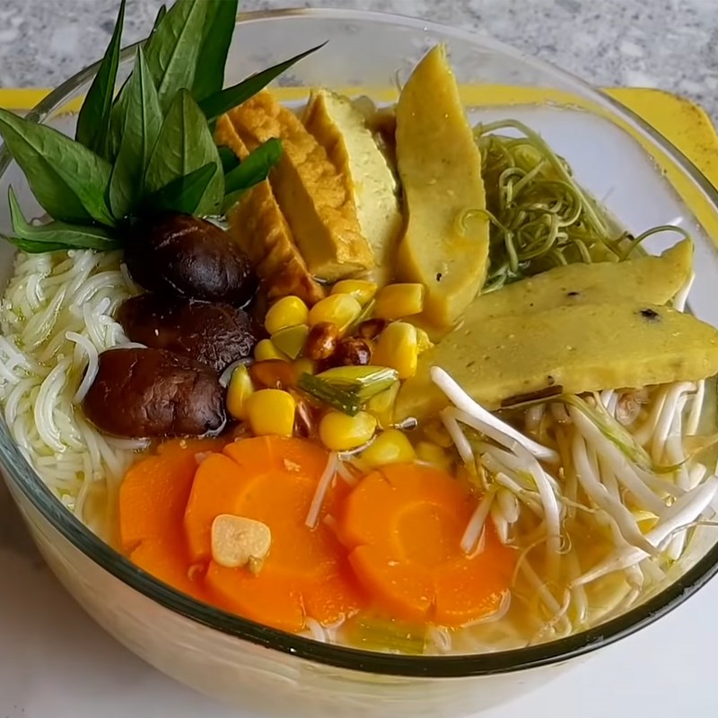 Bước 5 Thành phẩm Bún cá Châu Đốc chay