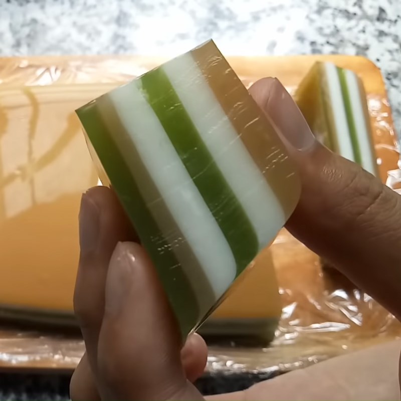 Bước 5 Thành phẩm Rau câu lá dứa sữa dừa cà phê