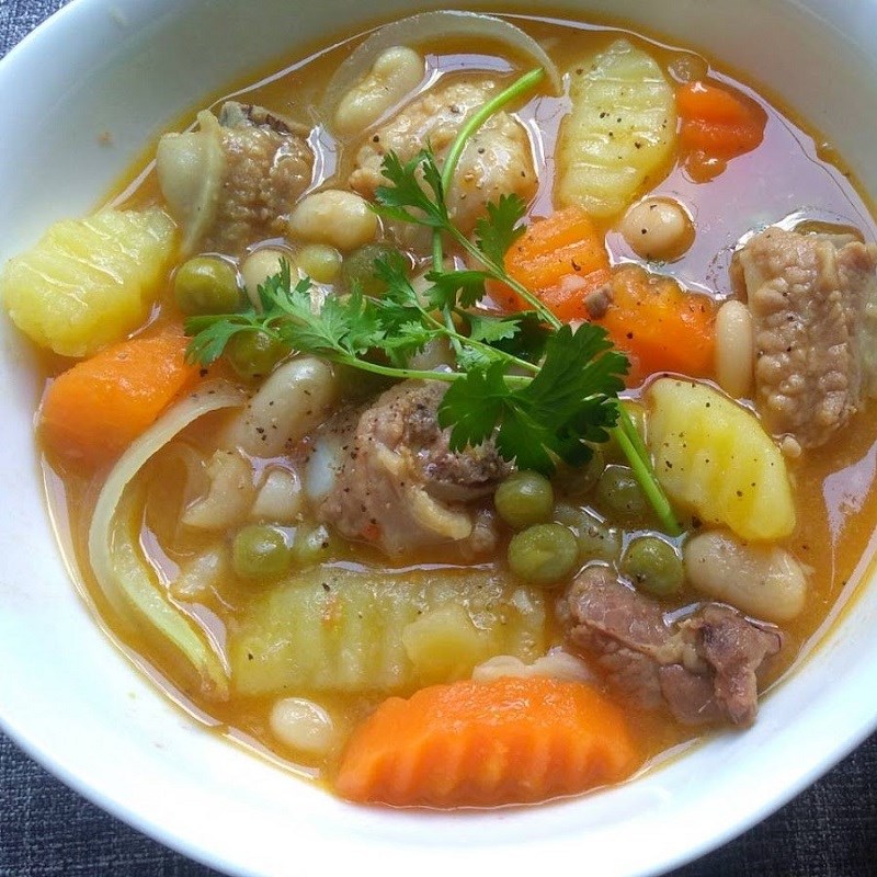 Bước 4 Thành phẩm Sườn heo nấu đậu Hà Lan