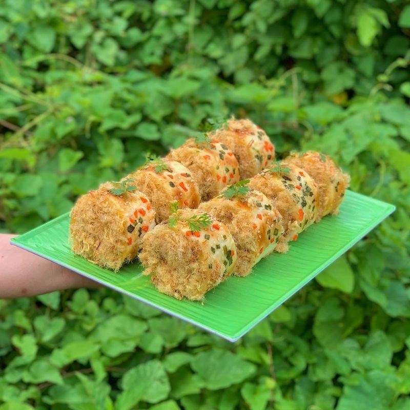 Bước 9 Thành phẩm Bánh mì cuộn chà bông sốt trứng gà