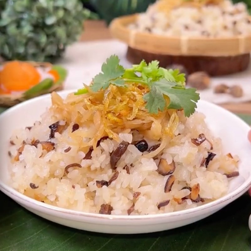 Bước 6 Thành phẩm Xôi mặn chay (Công thức được chia sẻ bởi Tiktok Bếp chay XANH)