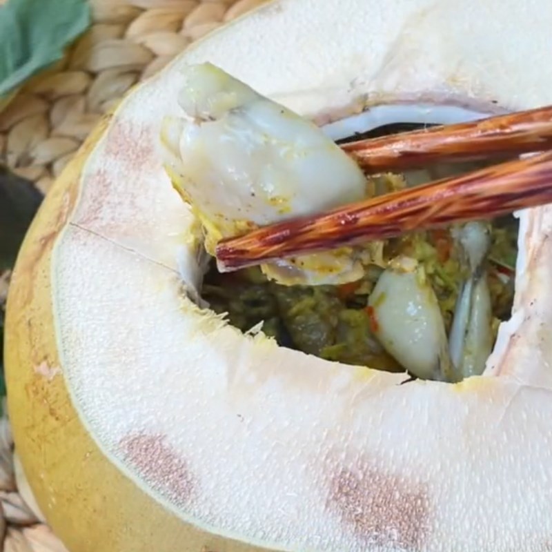 Bước 3 Thành phẩm Cà ri ếch hấp trái dừa (Công thức được chia sẻ từ Tiktok Cách Nấu Ngon cùng Cách Nấu Ngon)