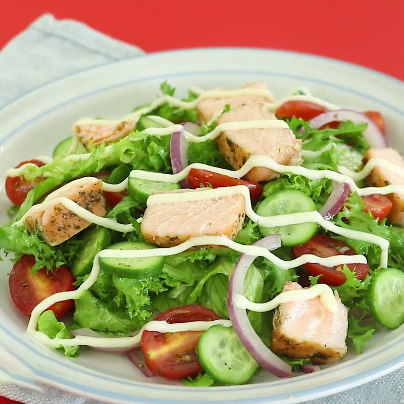 Bước 6 Thành phẩm Salad cá hồi dầu giấm