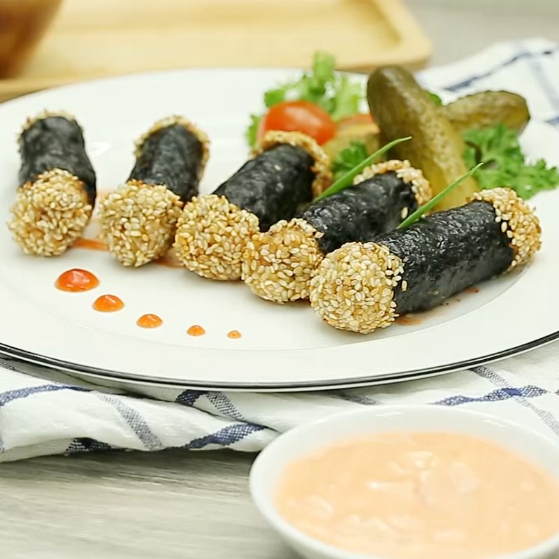 Bước 5 Thành phẩm chả giò hải sản cuộn rong biển