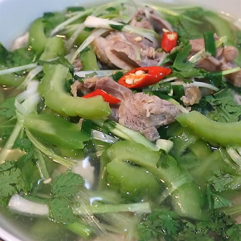 Bước 5 Thành phẩm Canh gà khổ qua