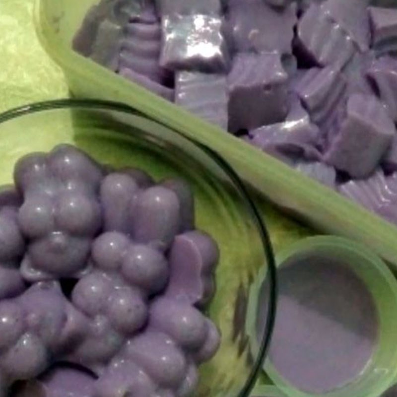 Bước 4 Thành phẩm Pudding khoai môn từ bột pudding khoai môn