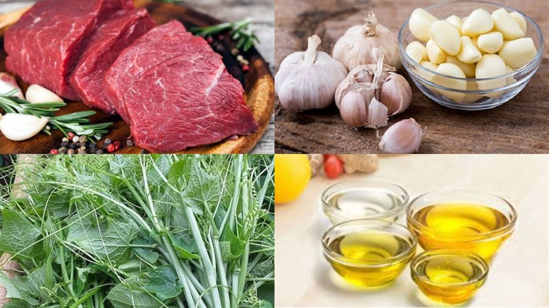 Nguyên liệu món ăn thịt bò xào su su