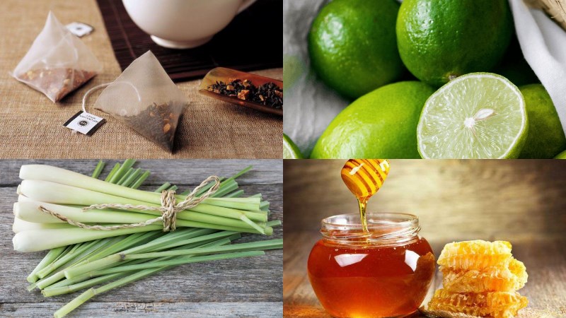 Nguyên liệu món ăn trà chanh sả, trà chanh sả mật ong, trà chanh sả tắc