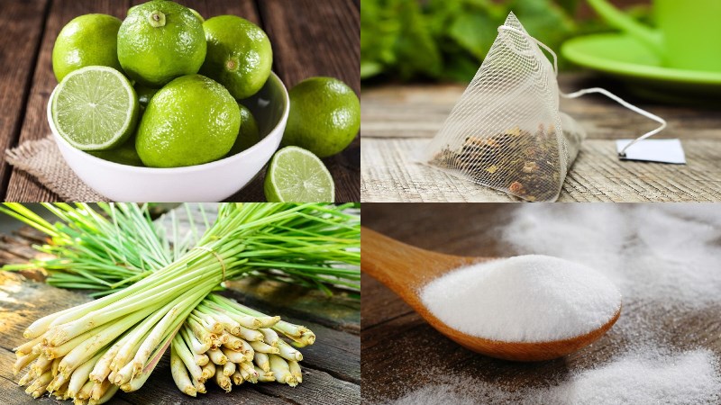 Nguyên liệu món ăn trà chanh sả, trà chanh sả mật ong, trà chanh sả tắc