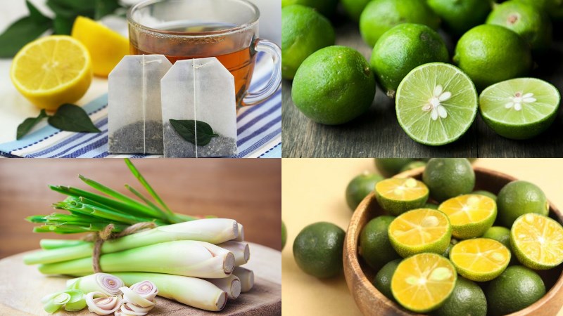 Nguyên liệu món ăn trà chanh sả, trà chanh sả mật ong, trà chanh sả tắc