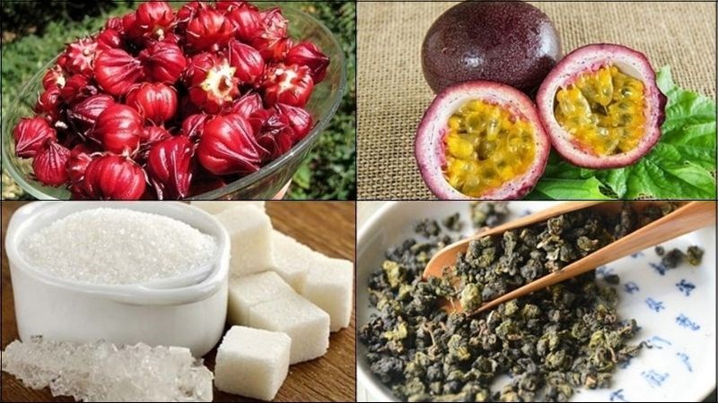 Nguyên liệu món ăn 3 cách pha trà hoa atiso đỏ (hibiscus)