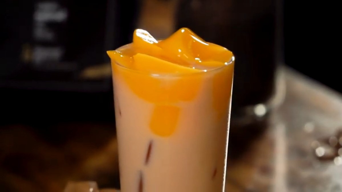 Trà sữa dưa lưới pudding