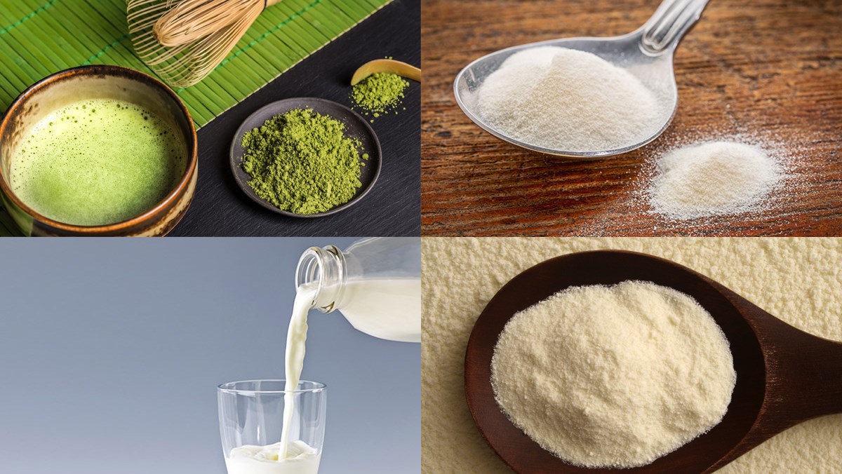 Nguyên liệu món ăn trà sữa thạch matcha, trà sữa thái thạch matcha