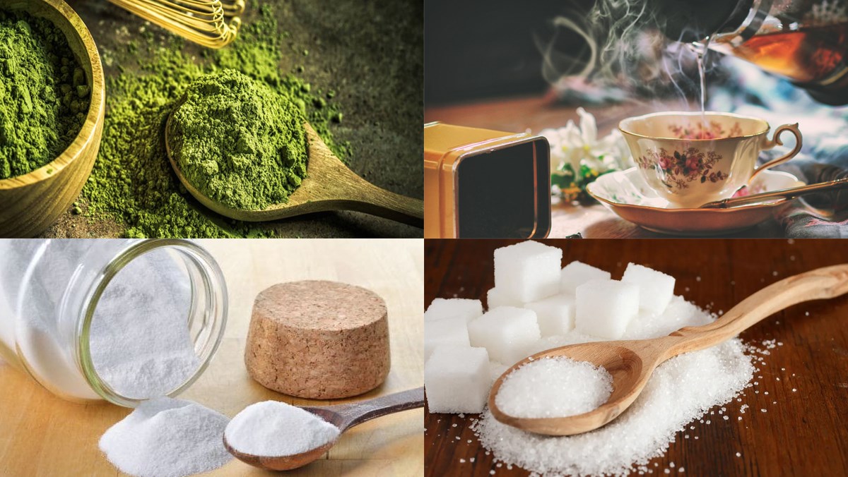 Nguyên liệu món ăn trà sữa thạch matcha, trà sữa thái thạch matcha