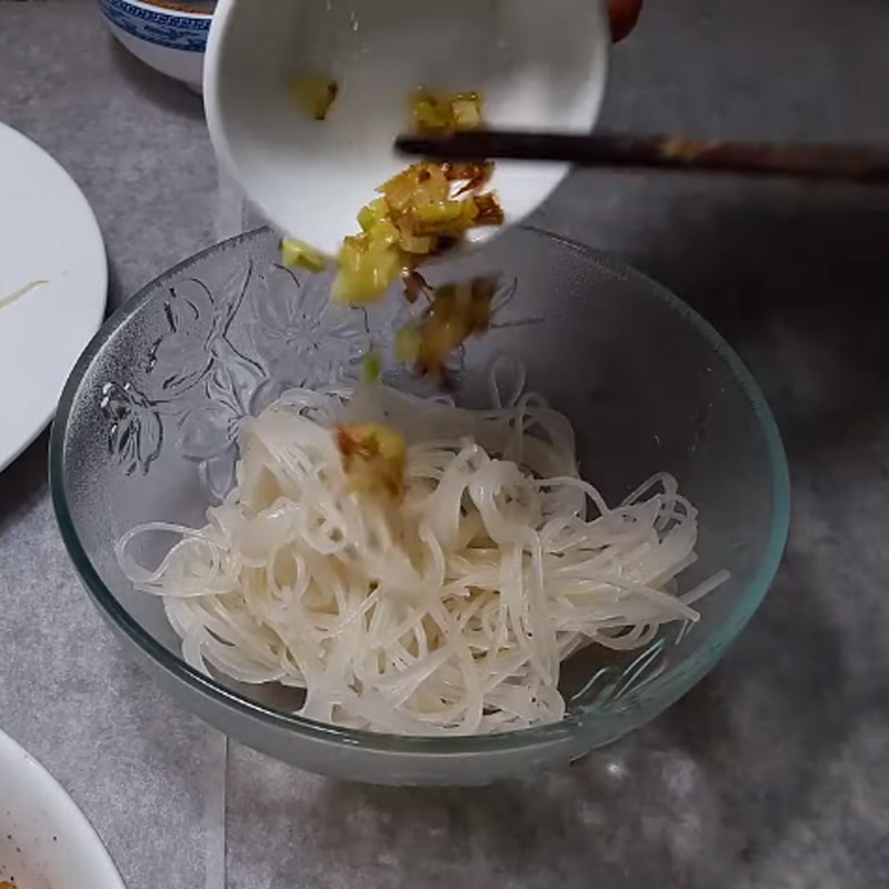 Bước 3 Trộn bì Bì chay đậu hũ