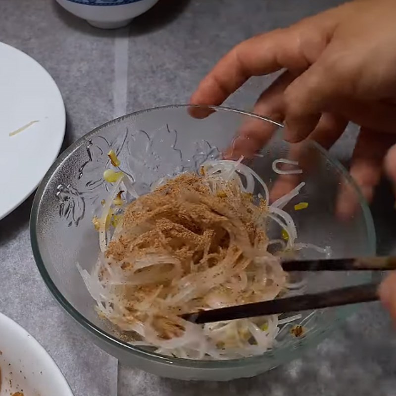 Bước 3 Trộn bì Bì chay đậu hũ