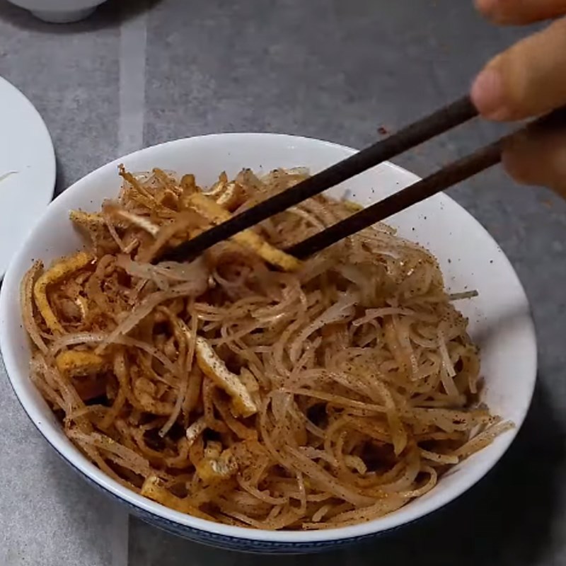 Bước 3 Trộn bì Bì chay đậu hũ