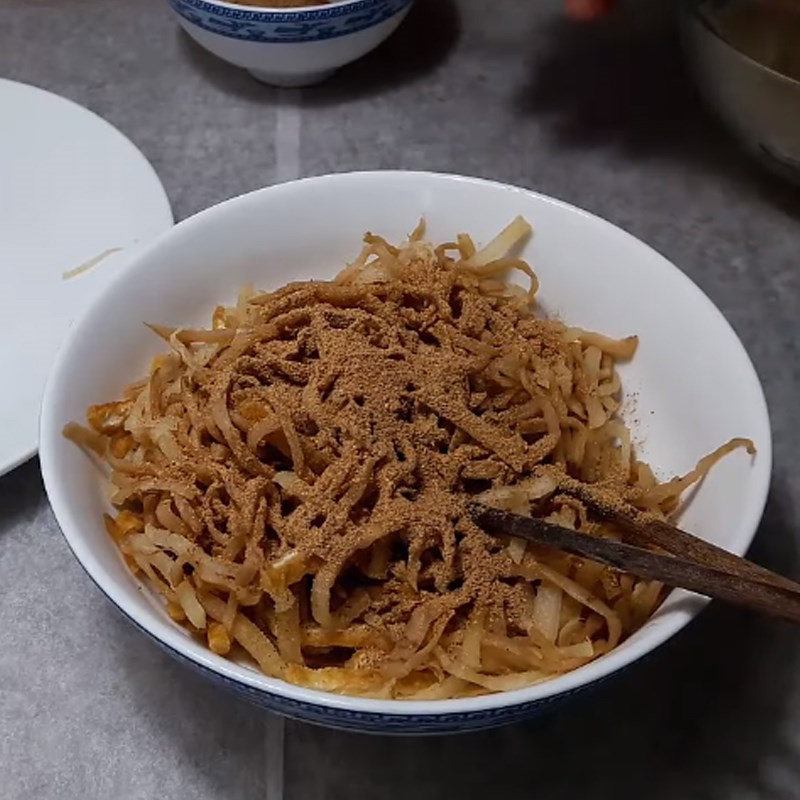 Bước 3 Trộn bì Bì chay đậu hũ