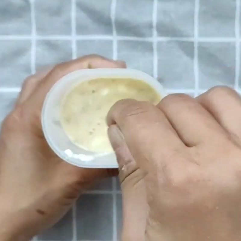 Bước 1 Trộn bột bánh Bánh mì nhân kem sữa