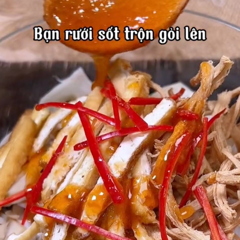 Bước 3 Trộn gỏi Gỏi mít non chay (Công thức từ kênh tiktok Bếp chay XANH)