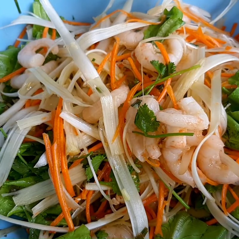 Bước 4 Trộn gỏi Gỏi ngó sen tôm chay
