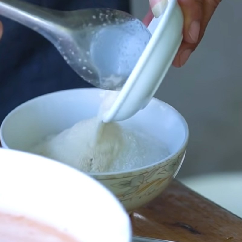 Bước 2 Trộn hỗn hợp dưa lưới và rau câu Thạch dưa lưới