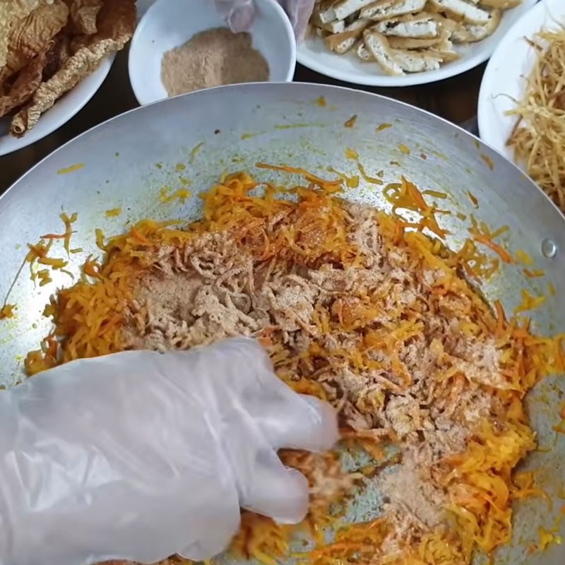 Bước 4 Trộn nhân Bì cuốn chay từ tàu hũ ky và đậu hũ