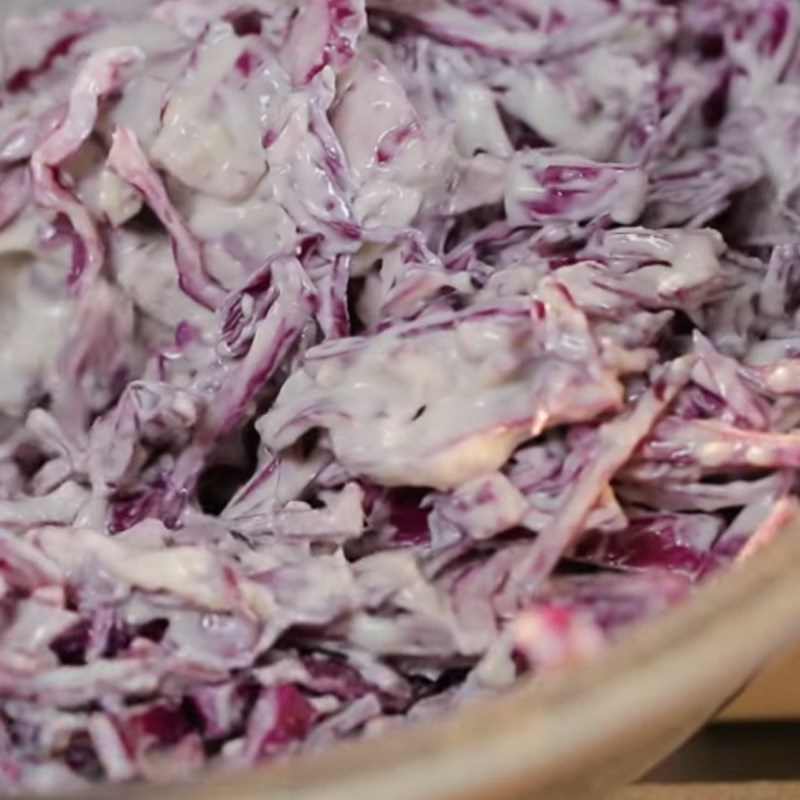 Bước 4 Trộn salad Salad kẹo óc chó bắp cải tím