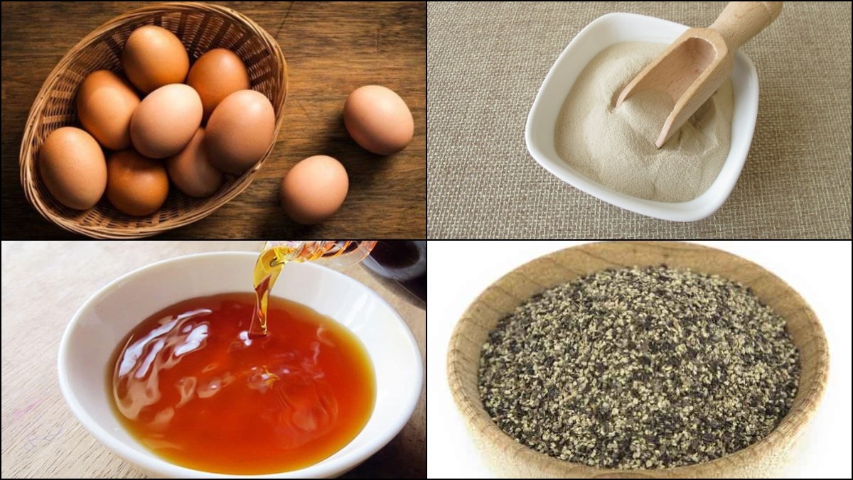 Nguyên liệu món ăn trứng gà nướng lòng đào, nướng thái lan