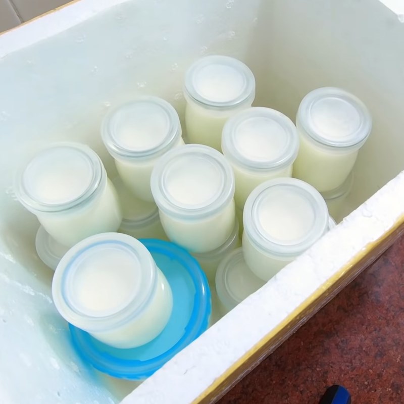 Bước 4 Ủ sữa chua Sữa chua chanh dây (chanh leo) hũ