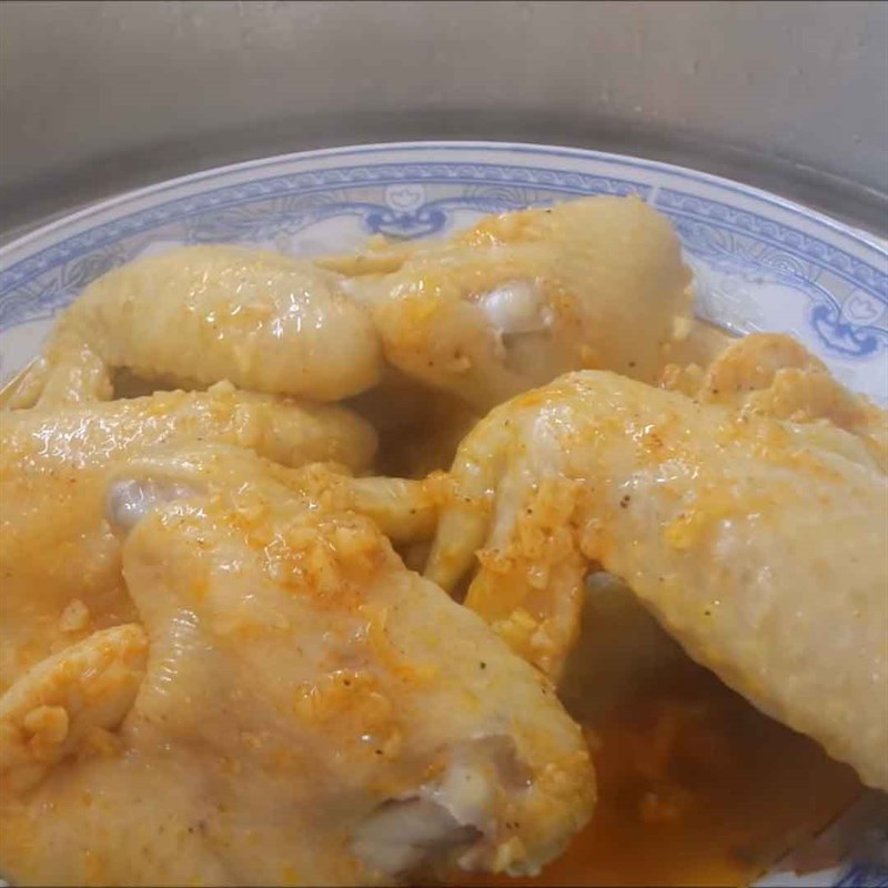 Bước 4 Hấp gà Xôi gà chiên bơ