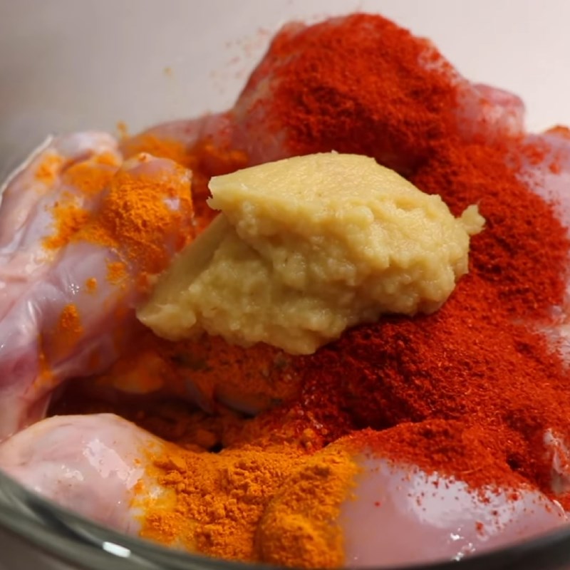 Bước 3 Ướp gà Cà ri gà cay