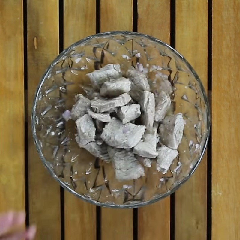 Bước 2 Ướp thịt Chà bông thịt heo