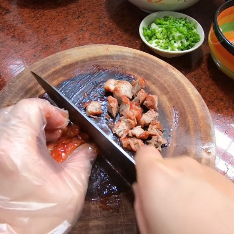 Bước 2 Ướp thịt và rim xá xíu Xôi bát bửu