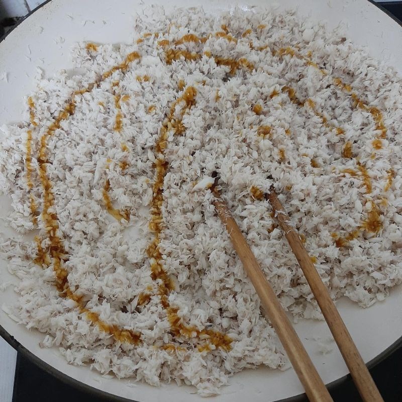Bước 3 Xào ruốc Ruốc cá quả