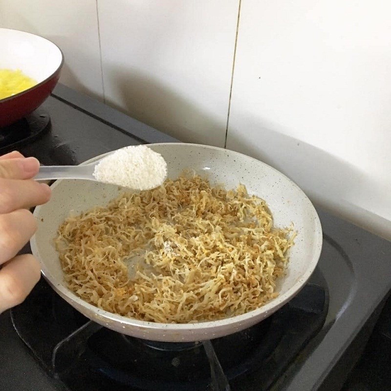 Bước 5 Xào xá bấu Dưa mắm đu đủ chay