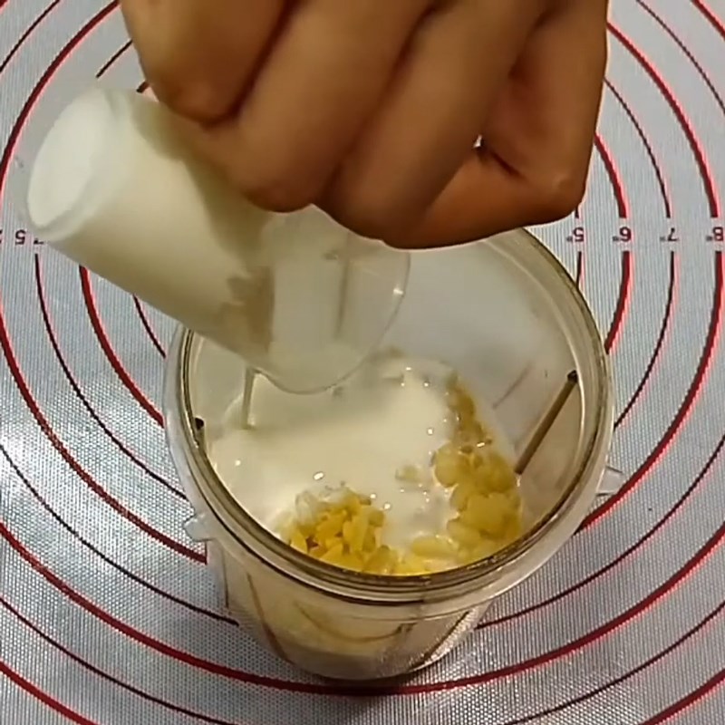 Bước 2 Xay hỗn hợp đậu xanh sầu riêng Sinh tố rau má đậu xanh sầu riêng