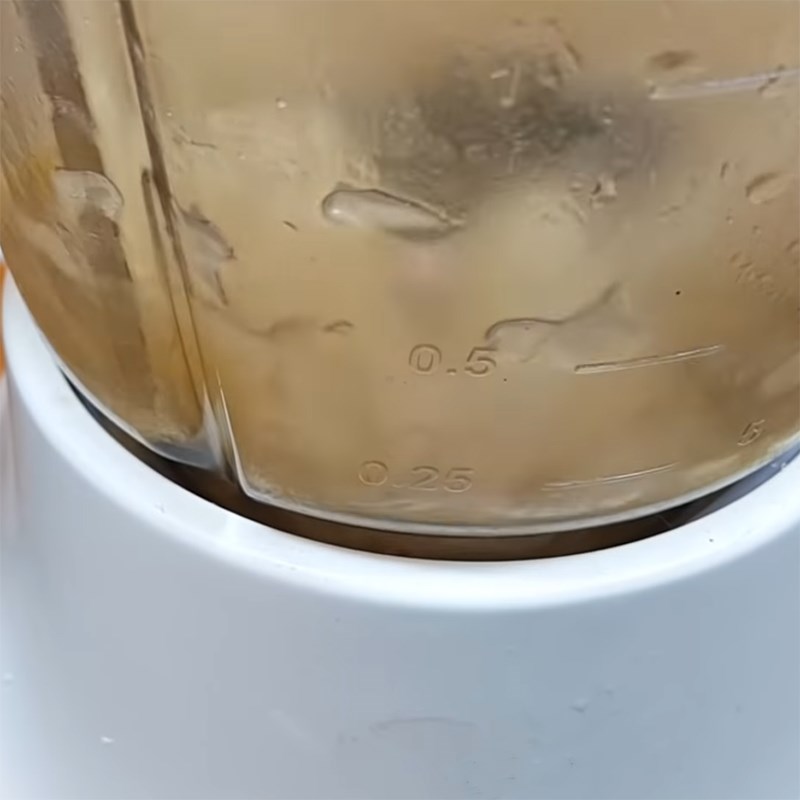 Bước 2 Xay nhãn Rau câu nhãn tam sắc