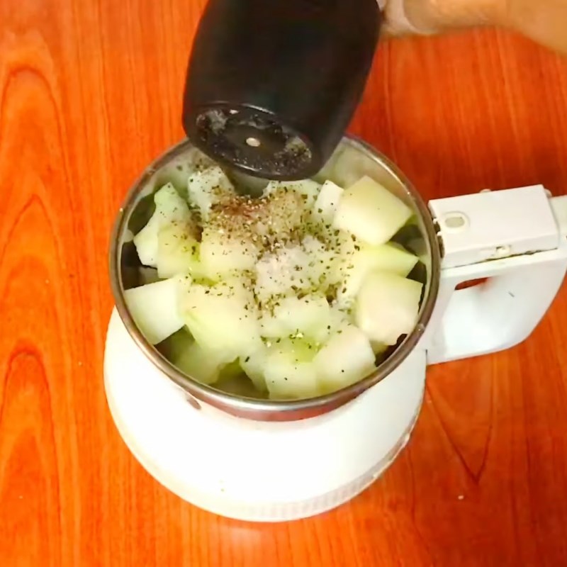 Bước 2 Xay nhuyễn bí đao với nước chanh Nước ép bí đao chanh
