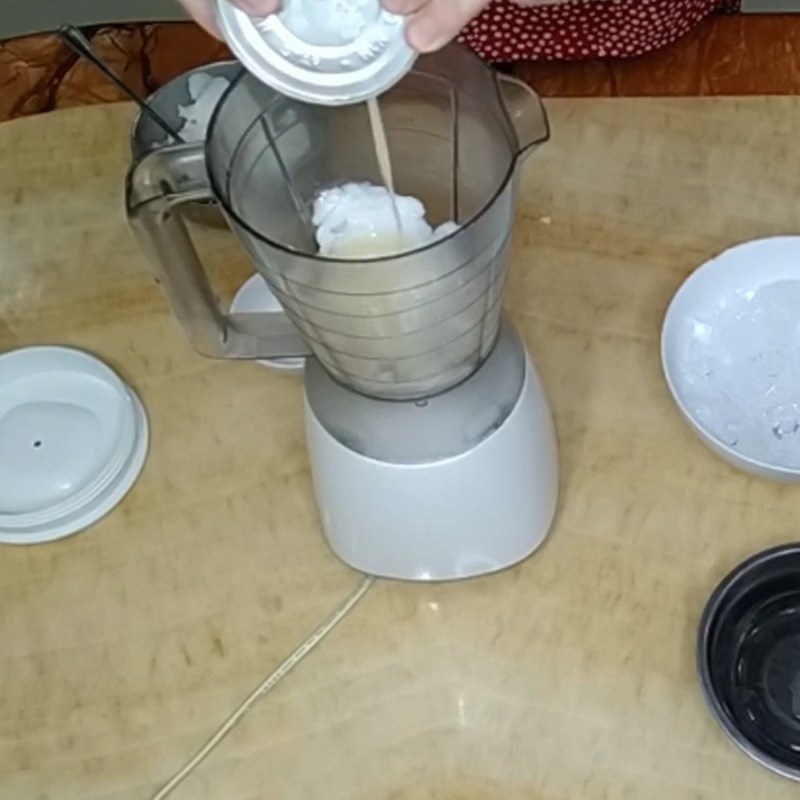 Bước 2 Xay sinh tố Sinh tố dừa sáp