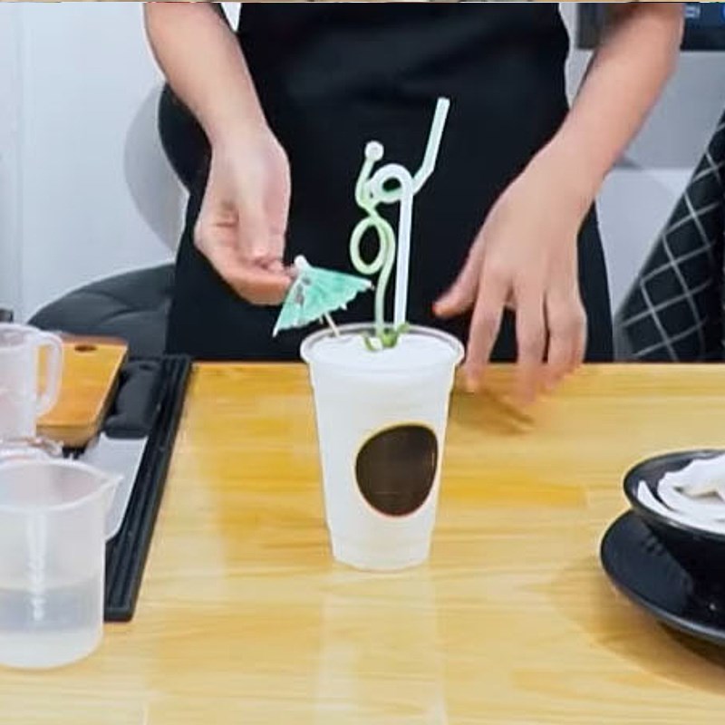 Bước 3 Xay sinh tố Sinh tố dừa