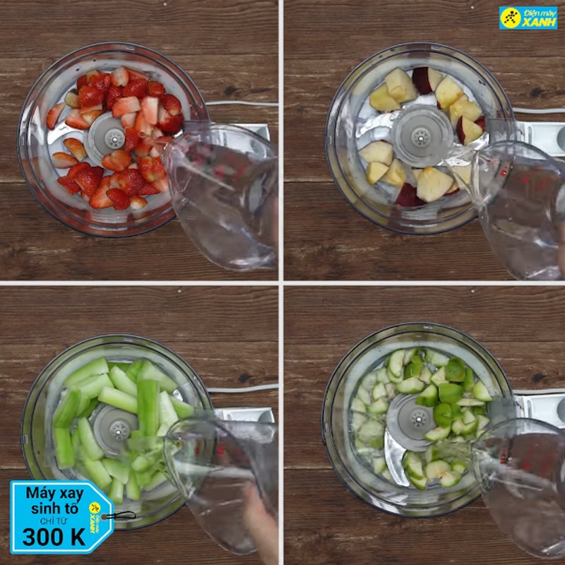 Bước 2 Xay trái cây 4 món nước ép trái cây